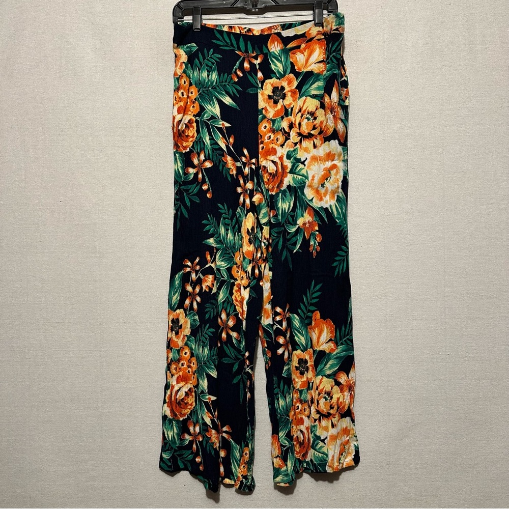 ECI NY High Rise Floral Wide Leg Pants - size L